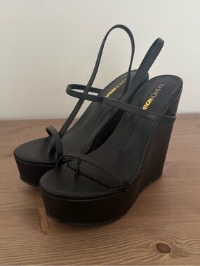 Fashion Nova Alliance Platform Slingback Wedges